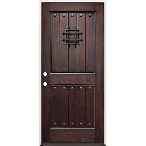 Rustic Speakeasy Espresso Mahogany Prehung Wood Door Unit #EM320 Rustic Speakeasy Espresso Mahogany Prehung Wood Door Unit #EM320