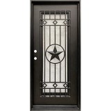 #Z032403 3/0 x 6/8 Texas Star Iron Door
