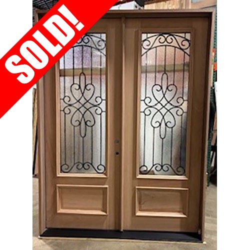 #Z032502 8' Tall 3/4 Lite Double Door in 6-9/16" Mahogany Jambs #Z032502 8' Tall 3/4 Lite Double Door in 6-9/16" Mahogany Jambs