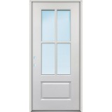 4-Lite Clear Low-E Fiberglass Prehung Door Unit #5204
